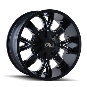 DIRTY 9104 | SATIN BLACK/MILLED SPOKES | 6x135/6x139.7 | 20X9 | +18mm