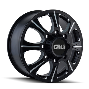 BRUTAL 9105 | FRONT BLACK/MILLED SPOKES | 8x165.1 | 20X8.25 | +127mm