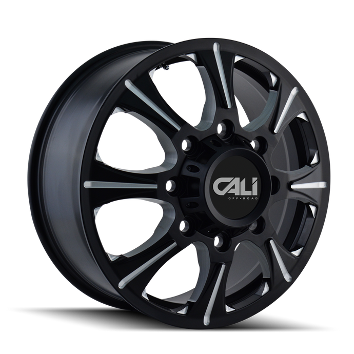 BRUTAL 9105 | FRONT BLACK/MILLED SPOKES | 8x165.1 | 20X8.25 | +127mm