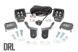 LED Light | Cage Mount | 2" Black Pair | White DRL | Honda Pioneer 1000 (16-22)