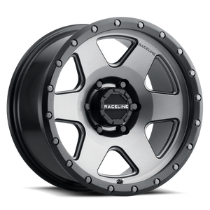 Boost | 17x8 | Gunmetal Gray with a Black Simulated Beadlock | 6x120 | +35mm