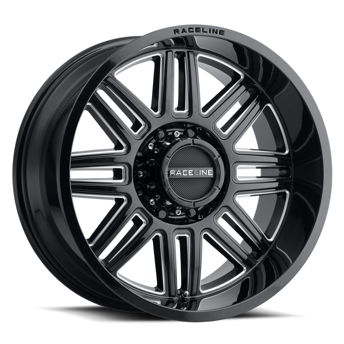 Split | 20x9 | Gloss Black with Milled Spoke Edges | 6x139.7 | 0mm