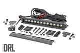 LED Light | Bumper Mount | 12" Black Single Row | White DRL | Can-Am Defender (16-22)