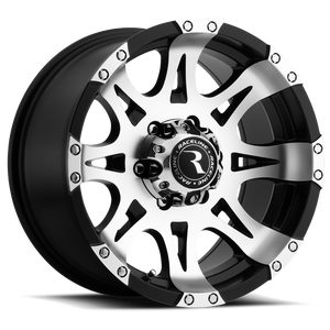 Raptor | 17x9 | Black with Machined Spoke Faces and Lip Accents | 8x170 | -12mm
