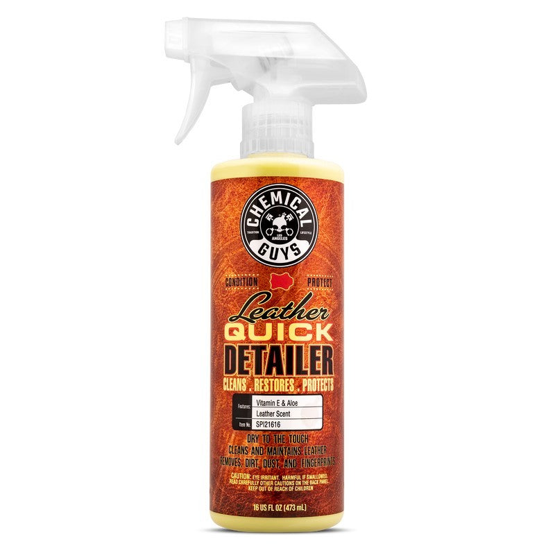 Chemical Guys Leather Quick Detailer Care Spray - Matte Finish - 16oz –  Mountain Fire Wheels