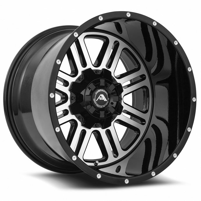 A106 | Black Machine Face | 22x14 | 8x170 | -76mm