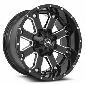 A108 | Black Milled Spoke | 20x10 | 6x127 | -24mm