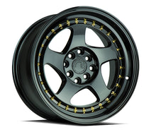 AH01 | Full Gloss Black ( Gold Rivet) | 15x8 | 4x100/114.3 | +20mm | CB73.1