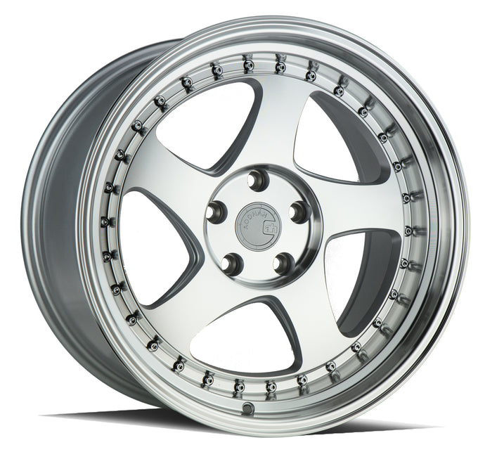 AH01 | Silver Machined Face And Lip | 18x10.5 | 5x114.3 | +25mm | CB73.1
