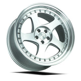AH01 | Silver Machined Face And Lip | 18x9.5 | 5x114.3 | +30mm | CB73.1