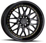 AH02 | Gloss Black ( Gold Rivet) | 17x8 | 5x100/114.3 | +35mm | CB73.1