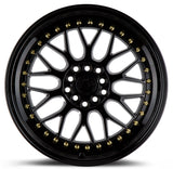 AH02 | Gloss Black ( Gold Rivet) | 17x8 | 5x100/114.3 | +35mm | CB73.1