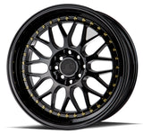 AH02 | Gloss Black ( Gold Rivet) | 17x8 | 4x100/114.3 | +35mm | CB73.1
