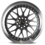 AH02 | Hyper Black w/ Machined Lip | 17x8 | 5x100/114.3 | +35mm | CB73.1