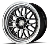 AH02 | Hyper Black w/ Machined Lip | 17x8 | 5x100/114.3 | +35mm | CB73.1