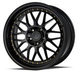 AH02 | Gloss Black ( Gold Rivet) | 18x8.5 | 5x114.3 | +35mm | CB73.1