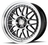 AH02 | Hyper Black w/ Machined Lip | 18x8.5 | 5x100 | +35mm | CB73.1