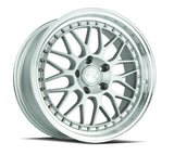 AH02 | Silver w/ Machined Lip | 18x8.5 | 5x114.3 | +35mm | CB73.1
