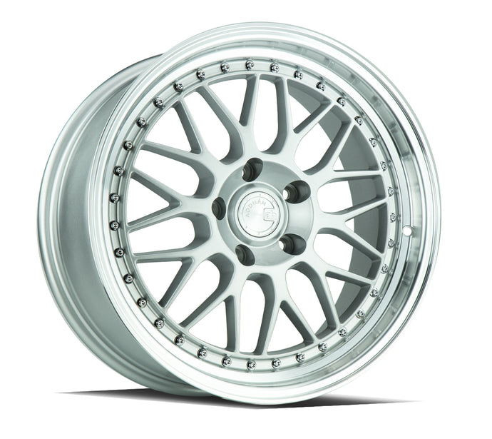 AH02 | Silver w/ Machined Lip | 18x8.5 | 5x114.3 | +35mm | CB73.1
