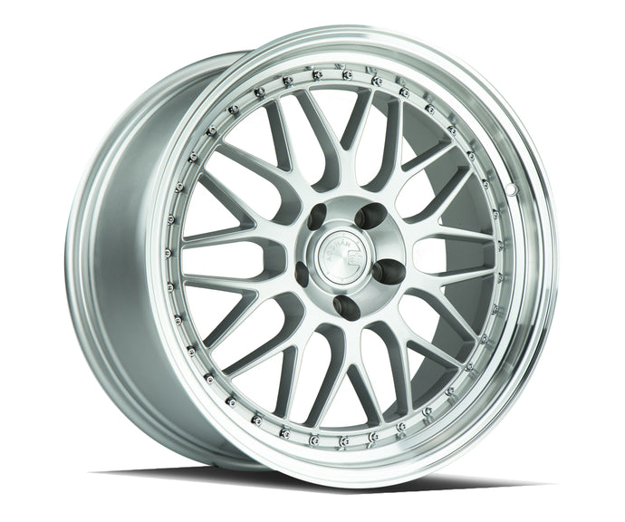 AH02 | Silver w/ Machined Lip | 18x9.5 | 5x114.3 | +30mm | CB73.1