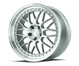AH02 | Silver w/ Machined Lip | 18x9.5 | 5x100 | +35mm | CB73.1