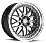 AH02 | Hyper Black w/ Machined Lip | 19x9.5 | 5x114.3 | +12mm | CB73.1