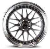 AH02 | Hyper Black w/ Machined Lip | 19x9.5 | 5x114.3 | +22mm | CB73.1