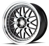 AH02 | Hyper Black w/ Machined Lip | 19x9.5 | 5x114.3 | +22mm | CB73.1