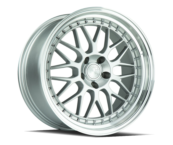 AH02 | Silver w/ Machined Lip | 19x9.5 | 5x114.3 | +22mm | CB73.1