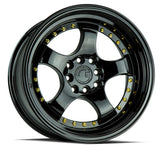 AH03 | Full Golss Black ( Gold Rivet) | 16x8 | 4x100/114.3 | +15mm | CB73.1