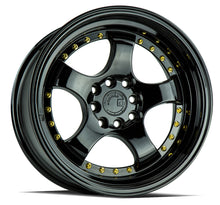 AH03 | Full Golss Black ( Gold Rivet) | 16x8 | 4x100/114.3 | +15mm | CB73.1