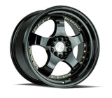 AH03 | Full Golss Black ( Gold Rivet) | 17x9 | 5x100/114.3 | +25mm | CB73.1