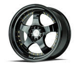 AH03 | Full Golss Black ( Gold Rivet) | 17x9 | 5x100/114.3 | +25mm | CB73.1