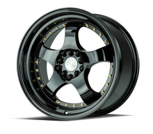 AH03 | Full Golss Black ( Gold Rivet) | 17x9 | 5x100/114.3 | +25mm | CB73.1