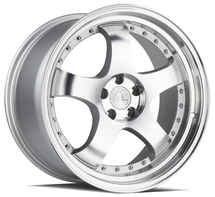 AH03 | Silver Machined Face And Lip | 18x9.5 | 5x100 | +35mm | CB73.1