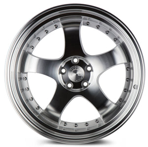 AH03 | Silver Machined Face And Lip | 18x9.5 | 5x100 | +35mm | CB73.1