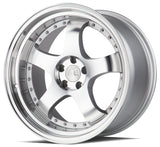 AH03 | Silver Machined Face And Lip | 18x9.5 | 5x100 | +35mm | CB73.1