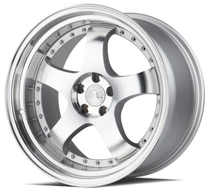AH03 | Silver Machined Face And Lip | 18x9.5 | 5x100 | +35mm | CB73.1