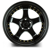 AH03 | Full Golss Black ( Gold Rivet) | 19x11 | 5x114.3 | +22mm | CB73.1