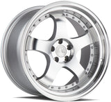 AH03 | Silver Machined Face And Lip | 19x11 | 5x114.3 | +22mm | CB73.1