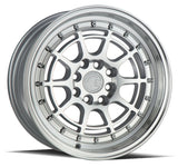 AH04 | Silver Machined Face And Lip | 15x8 | 4x100/114.3 | +20mm | CB73.1