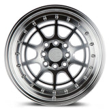 AH04 | Silver Machined Face And Lip | 15x8 | 4x100/114.3 | +20mm | CB73.1