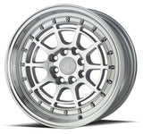 AH04 | Silver Machined Face And Lip | 15x8 | 4x100/114.3 | +20mm | CB73.1