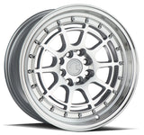 AH04 | Silver Machined Face And Lip | 16x8 | 4x100/114.3 | +15mm | CB73.1