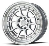 AH04 | Silver Machined Face And Lip | 16x8 | 4x100/114.3 | +15mm | CB73.1