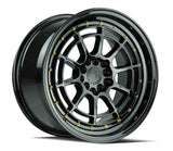 AH04 | Full Gloss Black ( Gold Rivet) | 17x9 | 5x100/114.3 | +25mm | CB73.1