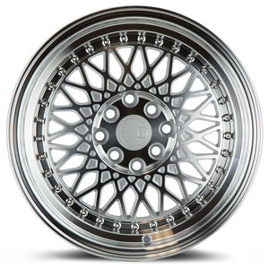 AH05 | Silver Machined Face And Lip | 15x8 | 4x100/114.3 | +20mm | CB73.1