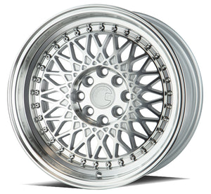 AH05 | Silver Machined Face And Lip | 15x8 | 4x100/114.3 | +20mm | CB73.1