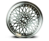 AH05 | Silver Machined Face And Lip | 16x8 | 4x100/114.3 | +15mm | CB73.1