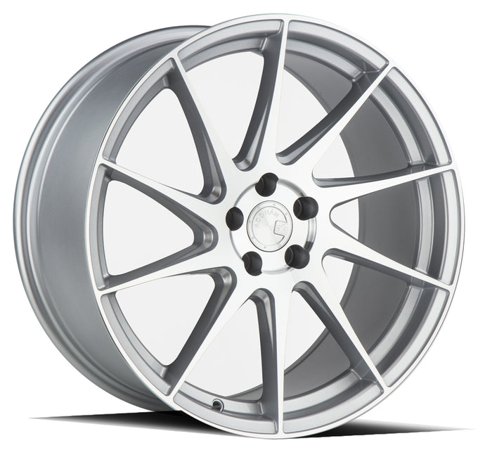 AH09 | Gloss Silver Machined Face | 18x8.5 (Driver Side) | 5x112 | +35mm | CB73.1